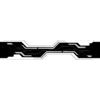 Minimalist Tech Circuit Border Futuristic Interface On White vector