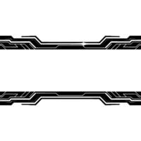 Tech Interface Frame Futuristic Black White vector