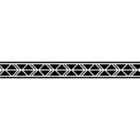 Geometric Black And White Border On White Background - Geometric pattern vector