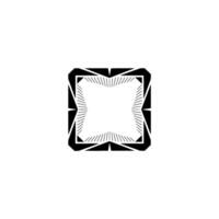 Geometric Starburst Frame On White Background, Minimalist vector