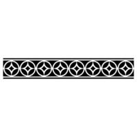 Minimalist Geometric Border Pattern On White Background - Repeating vector