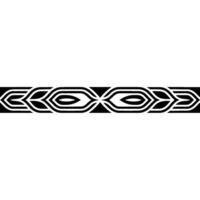 Abstract Black And White Decorative Border Element vector