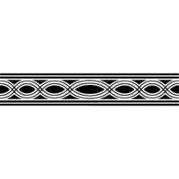 Elegant Black White Geometric Border, Element vector