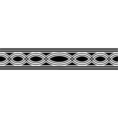 Elegant Black White Geometric Border, Element