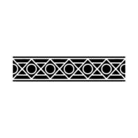 Geometric Black And White Border On Gradient Background - Decorative vector