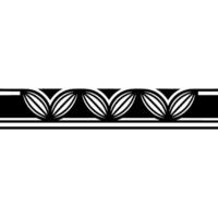 Abstract Floral Border In Black Gray, Simple, Modern vector