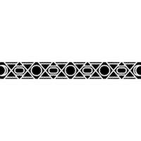 Minimalist Geometric Border, Black White, Repeating Pattern vector