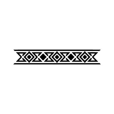 Geometric Tribal Border, Black And White - Pattern