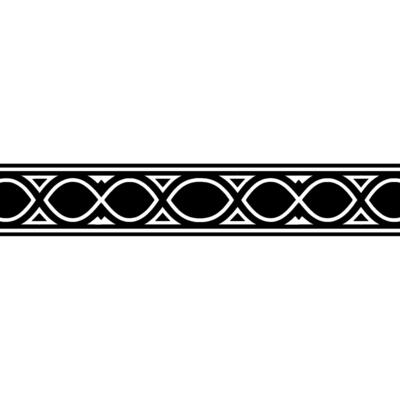 Geometric Border Monochrome Repeating Pattern On Gradient Background