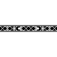 Geometric Border Black White Pattern On Gradiant Background vector