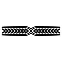 Elegant Black Laurel Wreath Border, Simple And Modern vector