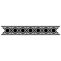 Minimalist Geometric Border With Interlocking Circles vector
