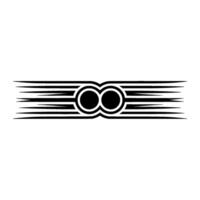 Abstract Infinity Emblem, Black And White, Minimalist Art vector
