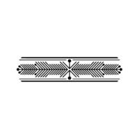 Minimalist Geometric Decorative Element, Black On White, Seamless Repeat vector