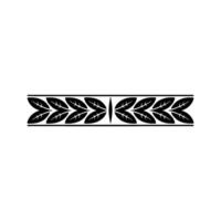 Minimalist Leaf Border, Elegant Element On White vector