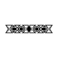 Geometric Border Pattern In Black On White Background vector