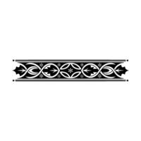 Elegant Black White Ornamental Border Element - Symmetry vector