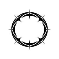 Crown Of Thorns Element, Modern Tattoo Style vector