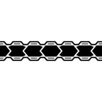Geometric Black White Border Minimalist, Decorative vector