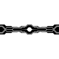 Futuristic Tech Element Glowing Core, Black And White, Minimalist vector
