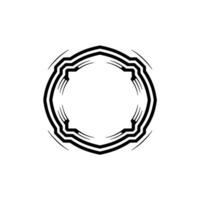 Geometric Art Deco Emblem On White Background vector