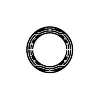 Futuristic Tech Ring On Gray Background vector
