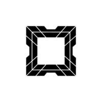 Geometric Square Frame In Minimalist, Modern Concept vector
