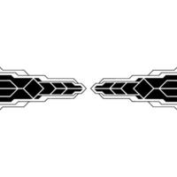 Abstract Tech Border Black White Geometric Pattern - Minimal vector