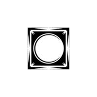 Geometric Black White With Circle And Square vector