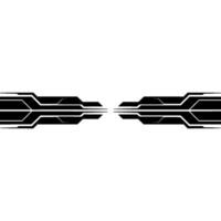 Futuristic Tech Line Abstract, Black And White, Minimalist vector