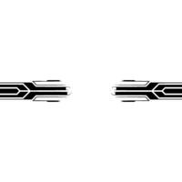 Futuristic Tech Abstract Black Silver Elements On White Background vector