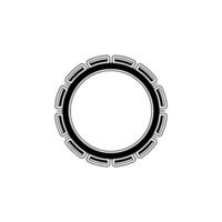 Black Circular Element, Minimalist Aesthetic vector
