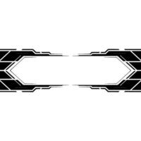 Geometric Cyberpunk Background, White And Black, Minimalist vector