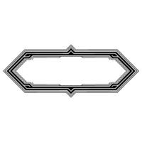 Art Deco Border, Geometric Frame, Black And Silver, Minimalist vector