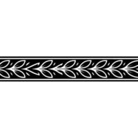 Elegant Black And White Leaf Border On Gradient Background - Leaves vector