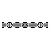 Geometric Black And White Ornamental Border - Minimalist vector