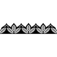 Elegant Leaf Border Black And White vector