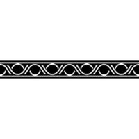 Decorative Black And White Ornamental Border vector