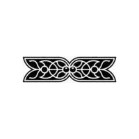 Geometric Black And Red Ornament On White Background, Decorative Pattern vector