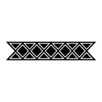 Geometric Banner Black Diamond Triangle Border, Minimalist vector