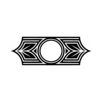 Geometric Art Deco Emblem Circular Blank Space For Text vector