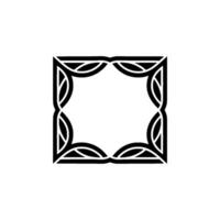 Minimalist Square Frame, Black And White, Decorative Border, Clean vector