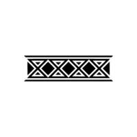 Geometric Black And White Border On White Background - Modern vector