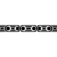 Geometric Border Element in Black on White, Minimalist Style vector