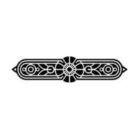 Art Deco Geometric Ornament in Black on White Background vector