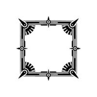 Art Deco Frame Geometric Border, Modern Illustration vector