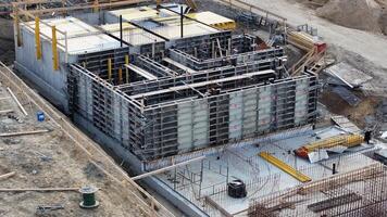 Construction of a Modern Building Foundation in Urban Area, Focusing on Reinforced Structures and Safety Measures video