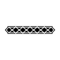 Geometric Black Border Ornament on White Background - Pattern vector