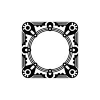 Geometric Art Deco Frame on White Background - Template vector
