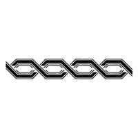 Geometric Intertwined Pattern in Black on White Elegant Border vector